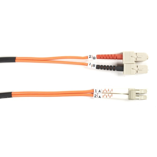 Om1 62.5/125 Multimode Fiber Optic Patch Cable - Ofnr Pvc, Sc To Lc, Orange, 10-