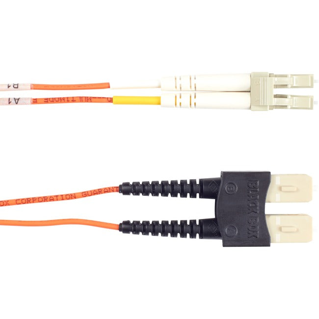 Om1 62.5/125 Multimode Fiber Optic Patch Cable - Ofnr Pvc, Sc To Lc, Orange, 30-