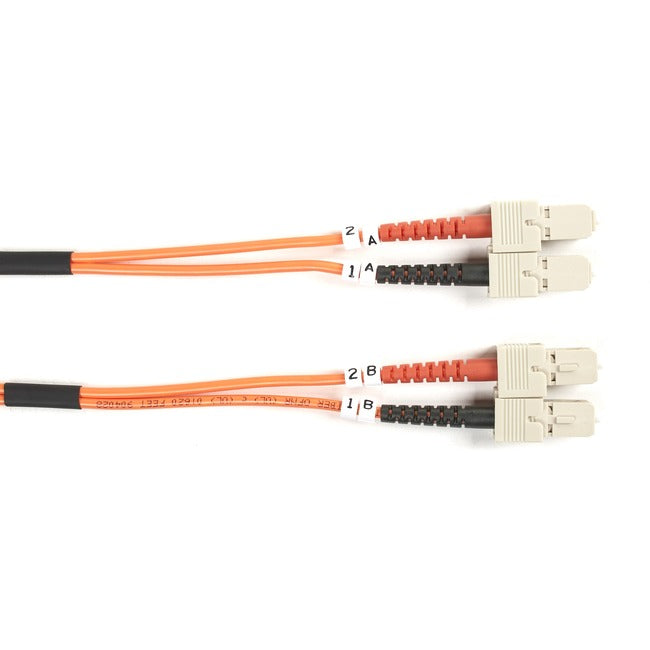 Om1 62.5/125 Multimode Fiber Optic Patch Cable - Ofnr Pvc, Sc To Sc, Orange, 1-M