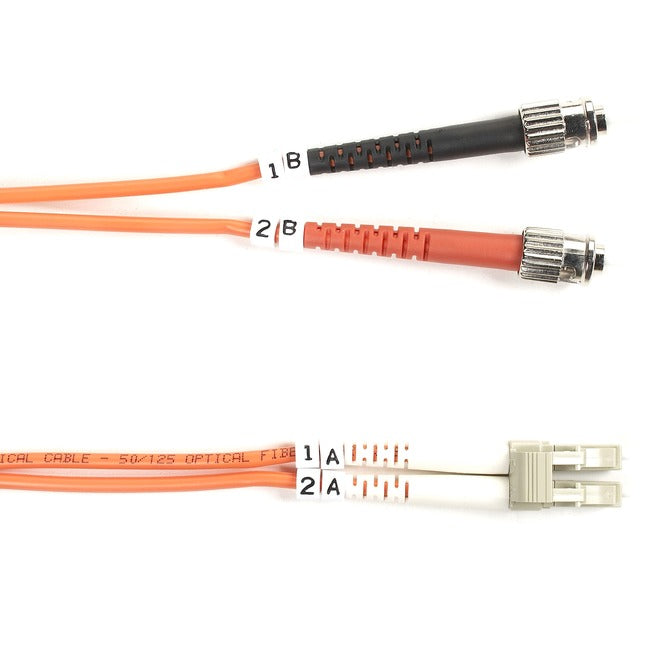 Om2 50/125 Multimode Fiber Optic Patch Cable - Ofnr Pvc, St To Lc, Orange, 1-M (