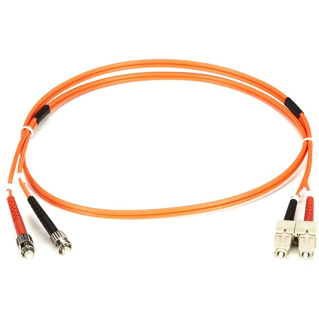 Om2 50/125 Multimode Fiber Optic Patch Cable - Ofnr Pvc, St To Sc, Orange, 1-M (