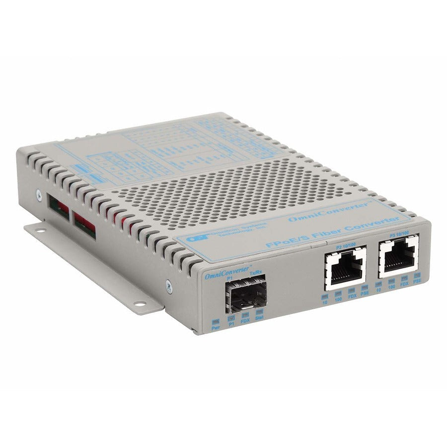 Omniconverter 10/100 Poe Ethernet Fiber Media Converter Switch Rj45 Sfp Wide Temp