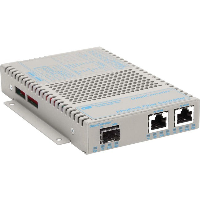 Omniconverter 10/100 Poe+ Ethernet Fiber Media Converter Switch Rj45 Sfp