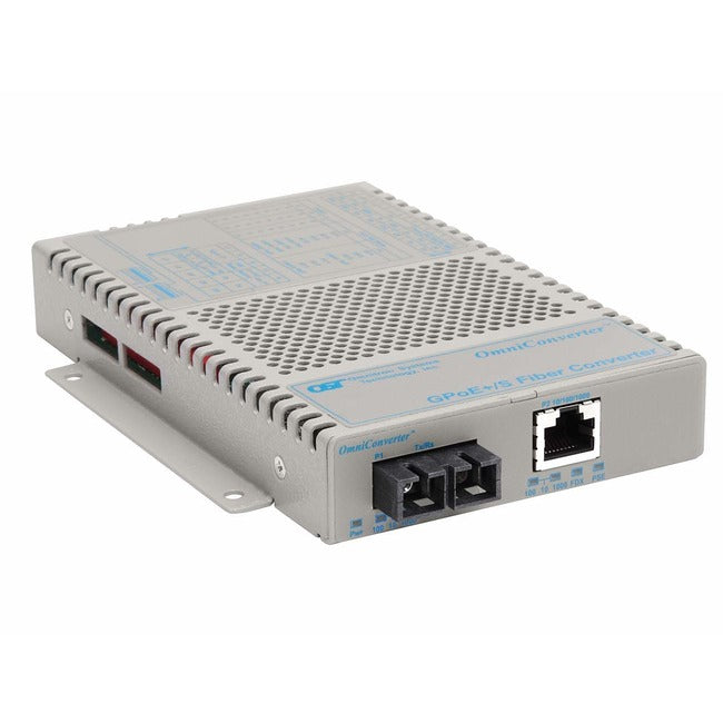 Omniconverter 10/100/1000 Poe+ Gigabit Ethernet Fiber Media Converter Switch Rj45 Sc Multimode 550M 9422-0-12