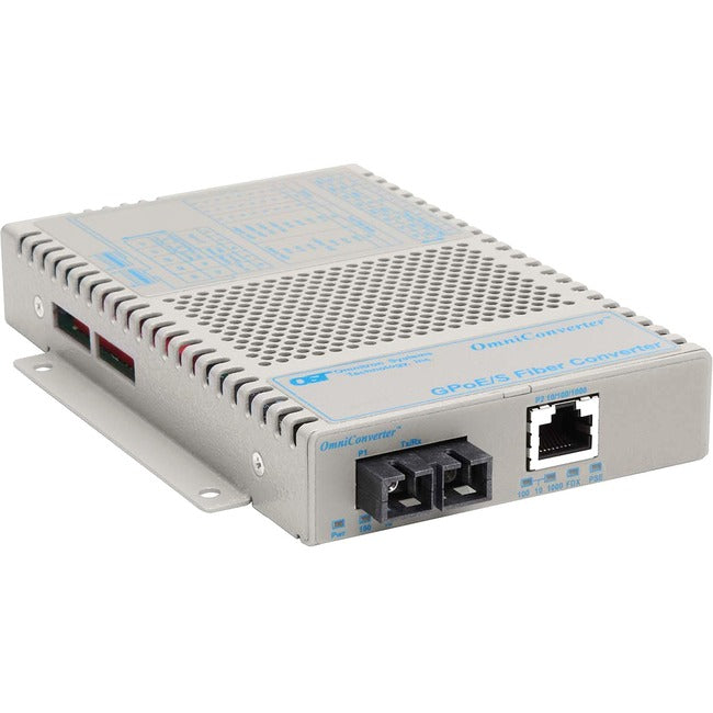 Omniconverter 10/100/1000 Poe Gigabit Ethernet Fiber Media Converter Switch Rj45 Sc Multimode 550M Wide Temp 9402-0-19W