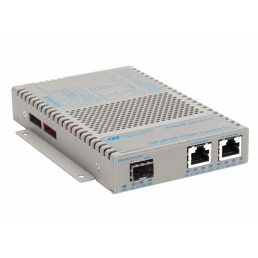 Omniconverter 10/100/1000 Poe+ Gigabit Ethernet Fiber Media Converter Switch Rj45 Sfp Extended Temp