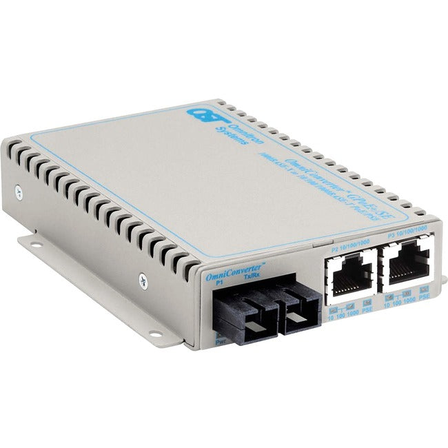 Omniconverter Se 10/100/1000 Poe+ Gigabit Ethernet Fiber Media Converter Switch Rj45 Sc Multimode 550M 9482-0-21