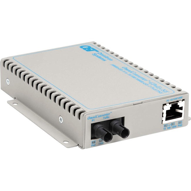 Omniconverter Se 10/100/1000 Poe+ Gigabit Ethernet Fiber Media Converter Switch Rj45 St Single-Mode 12Km 9481-1-11