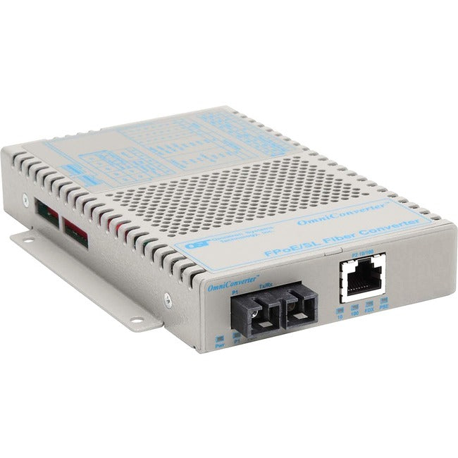 Omniconverter Sl 10/100 Poe Ethernet Fiber Media Converter Switch Rj45 Sc Multimode 5Km 9342-0-11