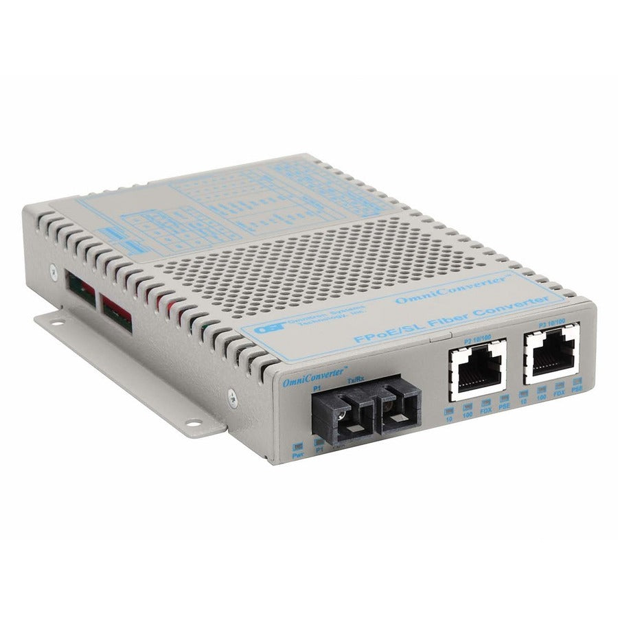 Omniconverter Sl 10/100 Poe Ethernet Fiber Media Converter Switch Rj45 Sc Multimode 5Km 9342-0-21