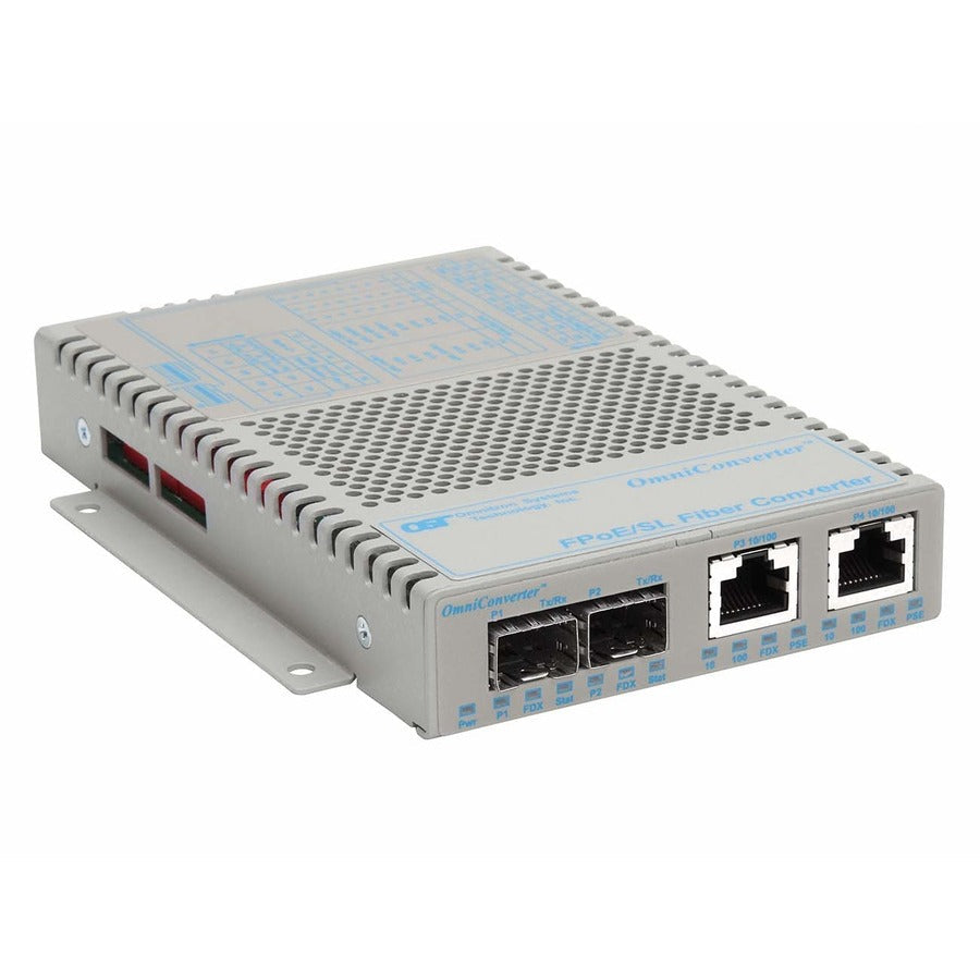 Omniconverter Sl 10/100 Poe Ethernet Fiber Media Converter Switch Rj45 Sfp Wide Temp 9359-1-29W