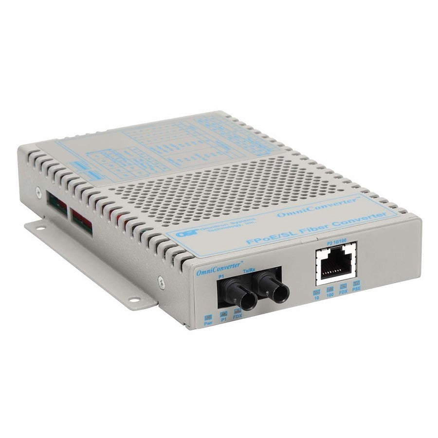 Omniconverter Sl 10/100 Poe Ethernet Fiber Media Converter Switch Rj45 St Single-Mode 30Km Wide Temp 9341-1-19W