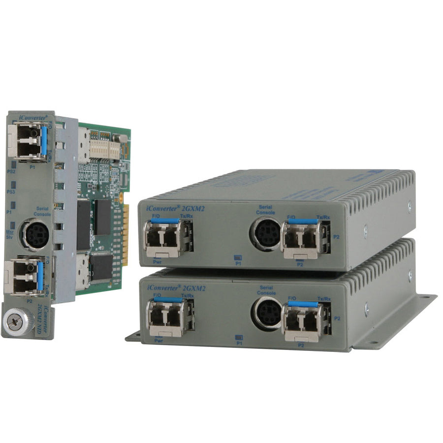 Omnitron Systems 1000Base-X Sfp To 1000Base-X Sfp Media Converter And Network Interface Device