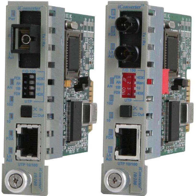 Omnitron Systems 10BASE-T or 100BASE-TX to Fast Ethernet Managed Media Converter 8390-1W