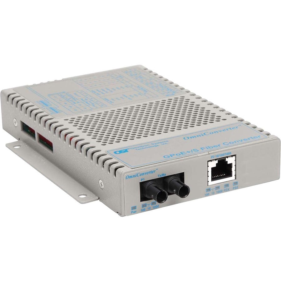 Omnitron Systems Gigabit Media Converter Power over Ethernet (PoE/PoE+) 9420-0-11Z