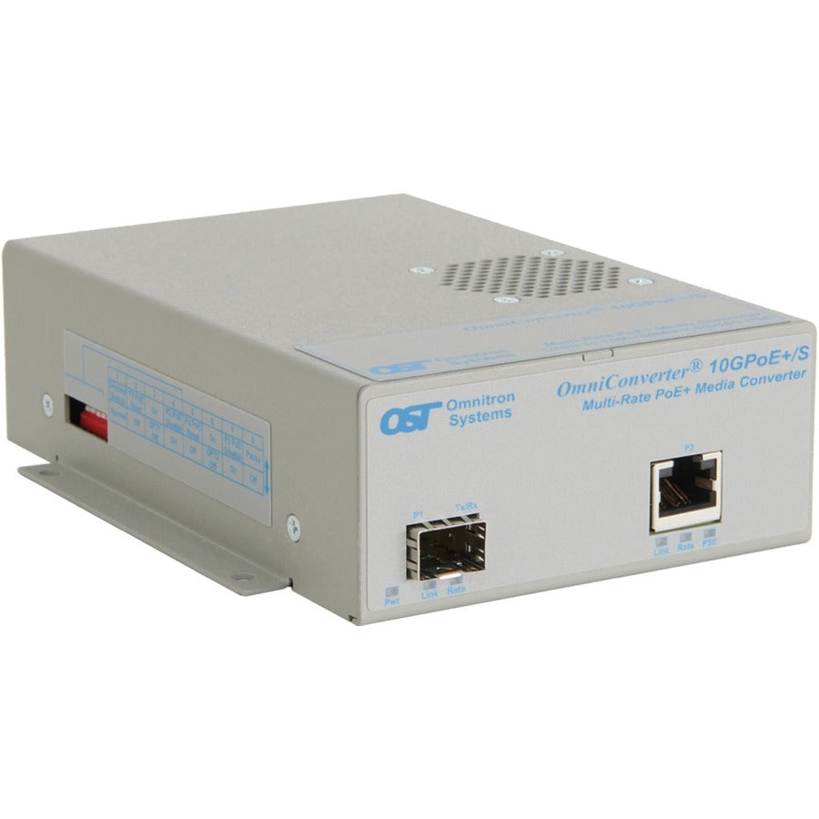 Omnitron Systems OmniConverter 10GPoE+/S 9191-0-11-2 Transceiver/Media Converter