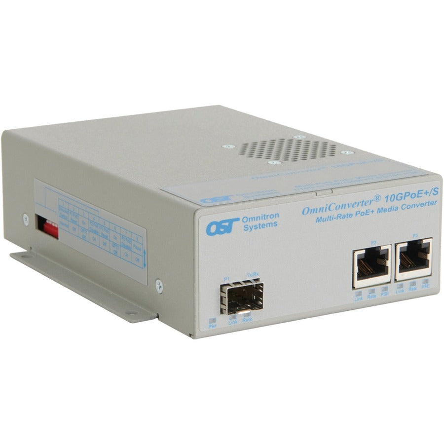 Omnitron Systems OmniConverter 10GPoE+/S 9191-0-12-2W Transceiver/Media Converter