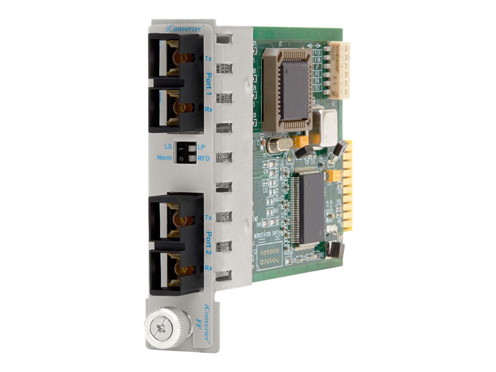 Omnitron iConverter 1000FF - Media converter - GigE - 1000Base-X - ST single-mode / ST single-mode - up to 7.5 miles -