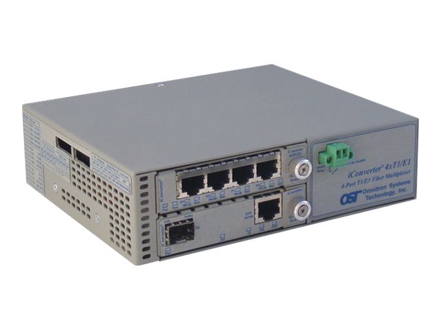 Omnitron iConverter 4xT1/E1 MUX - Multiplexor - 4 ports - external - T-1/E-1