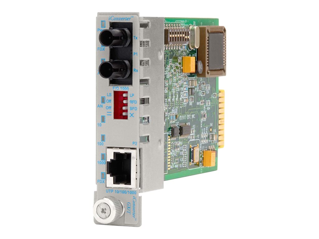 Omnitron iConverter GX/T - Fiber media converter - GigE - 10Base-T, 1000Base-LX, 100Base-TX, 1000Base-T - RJ-45 / ST