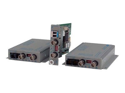 Omnitron iConverter T3/E3 Coax Dual-Fiber - Media converter - BNC / ST multi-mode - up to 3.1 miles - T-3/E-3 - 1310 nm