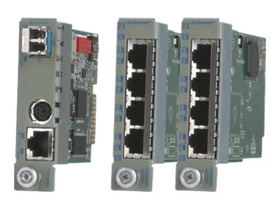 Omnitron iConverter TM3 Transport Module - Fiber media converter - GigE - 10Base-T, 100Base-TX, 1000Base-T - SFP
