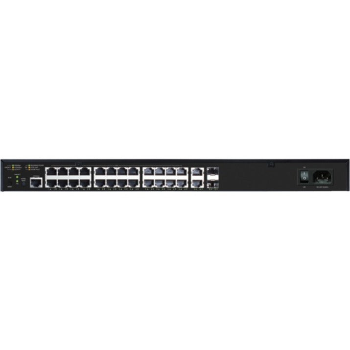 On-Q 26-Port Gigabit Stackable PoE+ L2/L3 Managed Switch - 26 Ports - Manageable - Gigabit