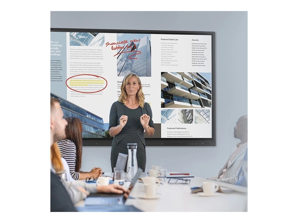 OneScreen Touchscreen TL7-65 - 65 Diagonal Class TL7 Series LED-backlit LCD display - interactive - with whiteboard and touchscreen