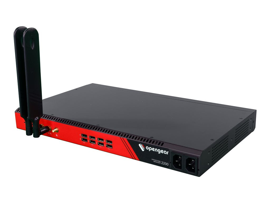 Opengear OM2224-24E-10G-L - Console server - 24 ports - RS-232, 10GbE - HSPA+ B1/B19/B2/B3/B4/B5/B6/B8/B9 / LTE B1/B12/B18/B19/B2/B20/B26/B28/B29/B3/B30/B32/B4/B41/B42/B43/B46/B48/B5/B66/B7/B8/B9 OM2224-24E-10G-L-UK