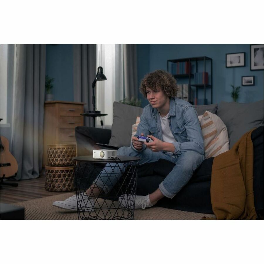 Optoma ML1080 DLP Projector - 16:9 - Portable - White - High Dynamic Range (HDR) - Front