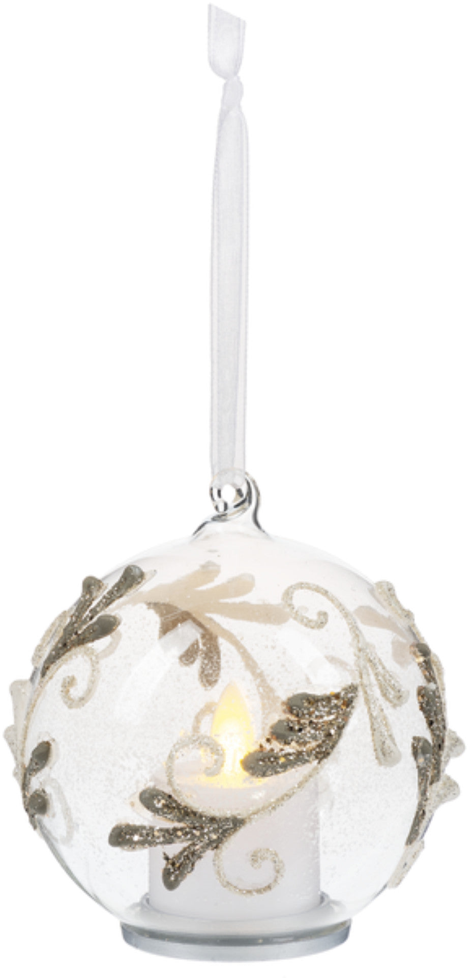 Ornament with Flickering Flame LED - Without Pinecones