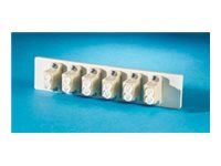 Ortronics Fib-or-Cop II - Fiber-optic adapter plate - bottom - LC Duplex MM X 6 - beige