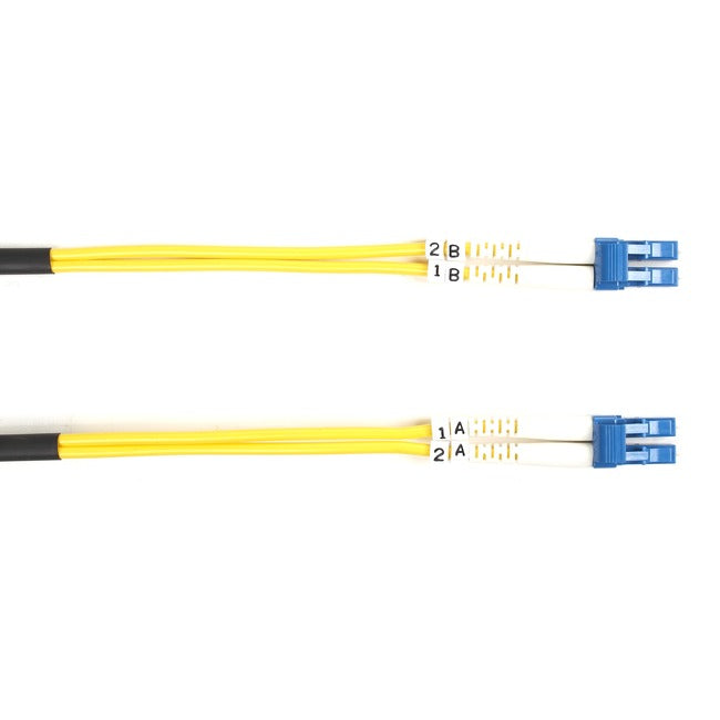 Os2 9/125 Singlemode Fiber Optic Patch Cable - Ofnr Pvc, Lc To Lc, Yellow, 1-M (