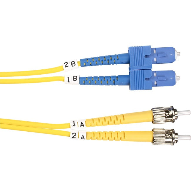 Os2 9/125 Singlemode Fiber Optic Patch Cable - Ofnr Pvc, St To Sc, Yellow, 5-M ( Bbx-Fosm-005M-Stsc