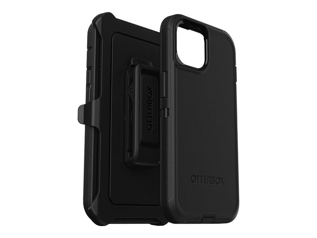 OtterBox Defender Series - Back cover for cell phone - MagSafe compatibility - polycarbonate, synthetic rubber - black - for 77-92557