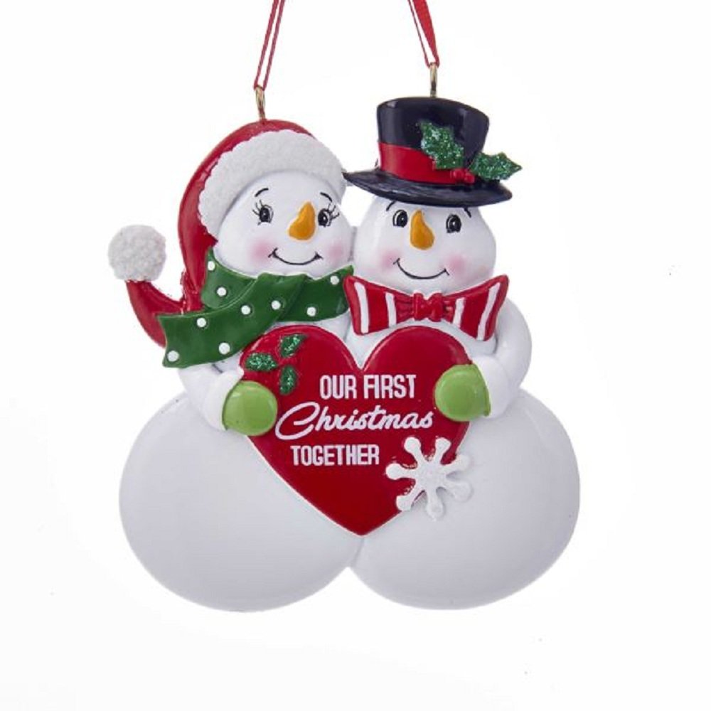 Our 1st Christmas Together Snow Couple Ornament