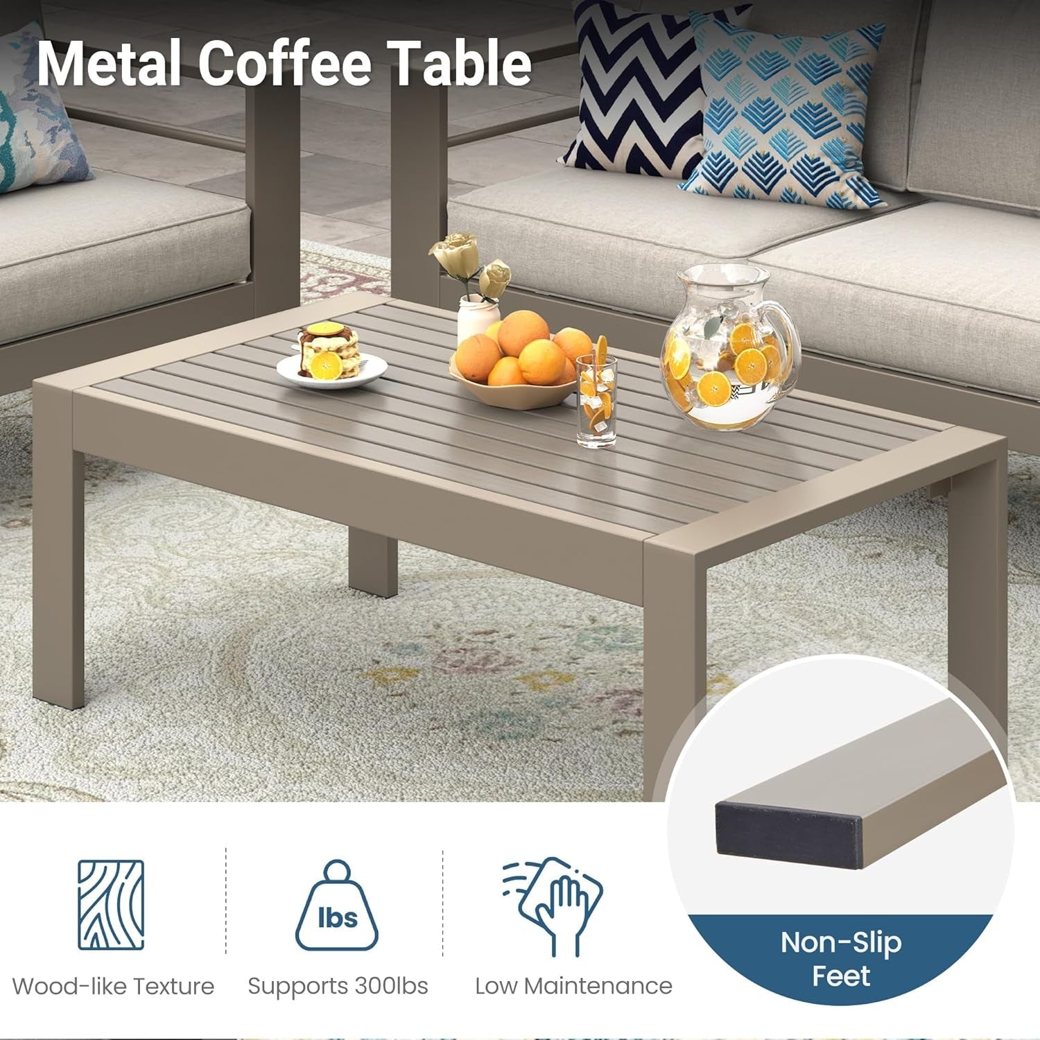 Outdoor Patio Furniture Set with Upgraded Cushions
