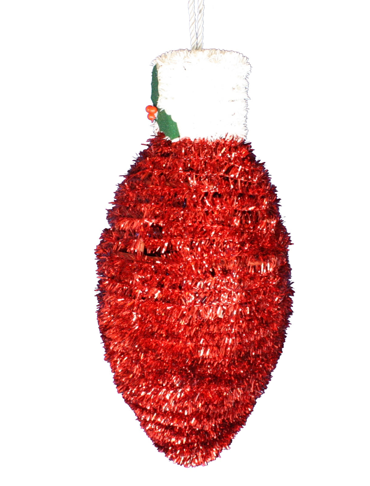 Oversize Tinsel Bulb Ornament -
