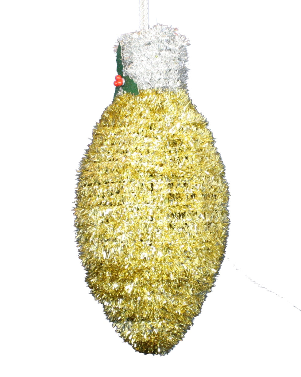 Oversize Tinsel Bulb Ornament -