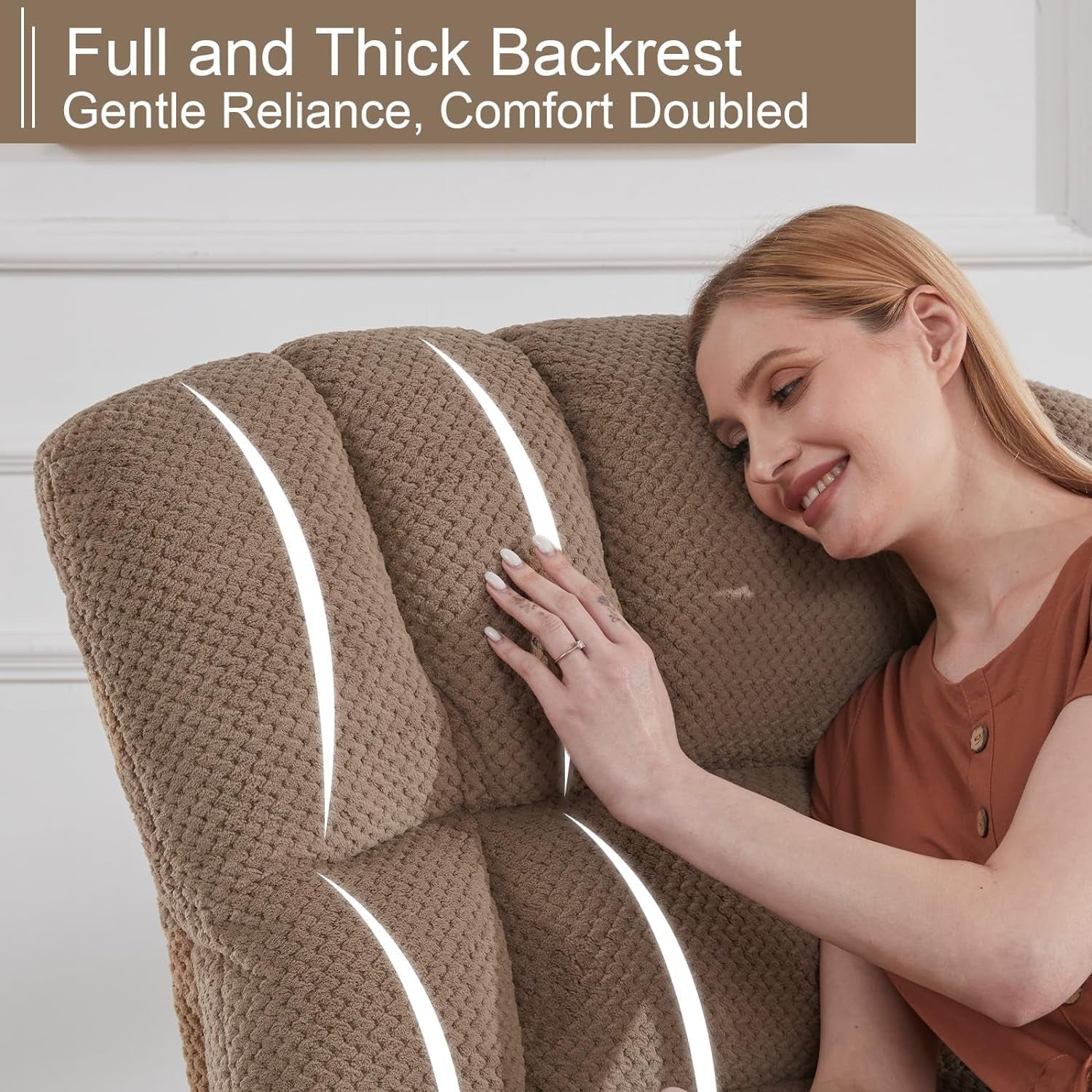 Oversized Rocker Recliner Chair With 360 Degree Swivel