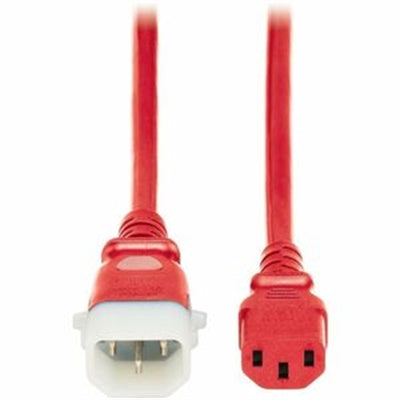 P-Lock C14 to C13 Heavy-Duty PDU Power Cord, 3 ft, Red, 6-PK