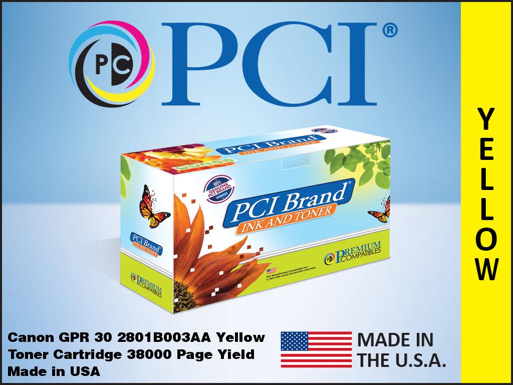 PCICASE Laser Toner Cartridge - Alternative for Canon (2801B003AA) - Yellow Pack 2801B003AA-PCI