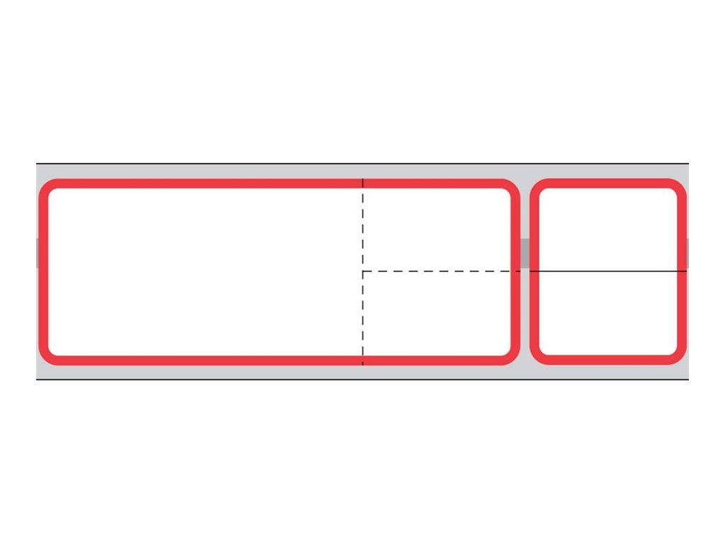 PDC Healthcare - Paper - permanent adhesive - white - 104.8 x 30.2 mm 9600 label(s) (8 roll(s) x 1200) labels TD-SQBLSRED