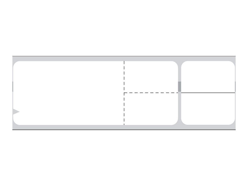 PDC Healthcare V-Notch - Paper - permanent adhesive - white - 104.8 x 30.2 mm 9600 label(s) (8 roll(s) x 1200) labels TD-SQBLSTRBD
