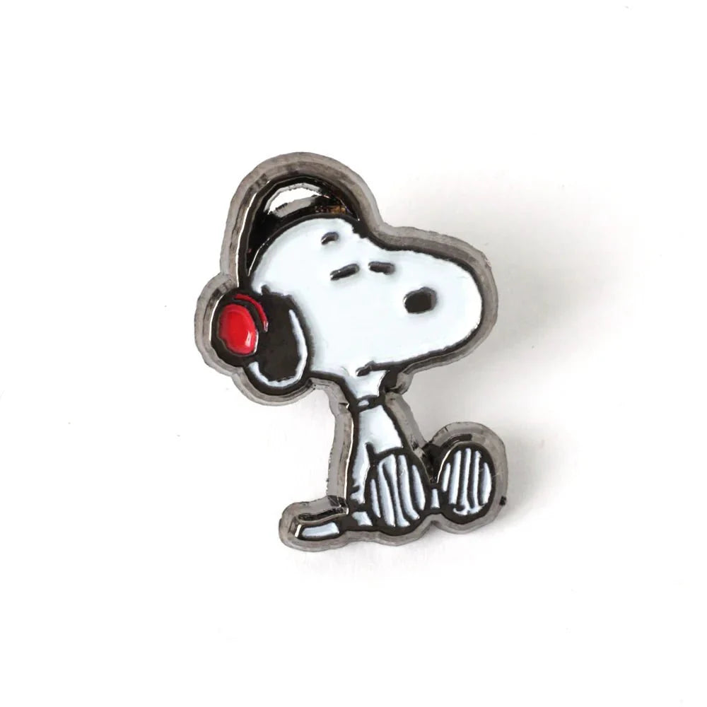 PEANUTS Snoopy Headphones Records Pin