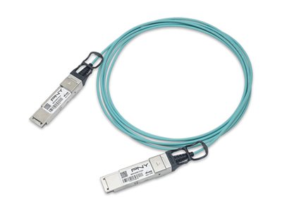 PNY NVIDIA Compatible - 100GBase-AOC direct attach cable - QSFP to QSFP - 5 m - fiber optic - halogen-free, active PFA1A00-E005