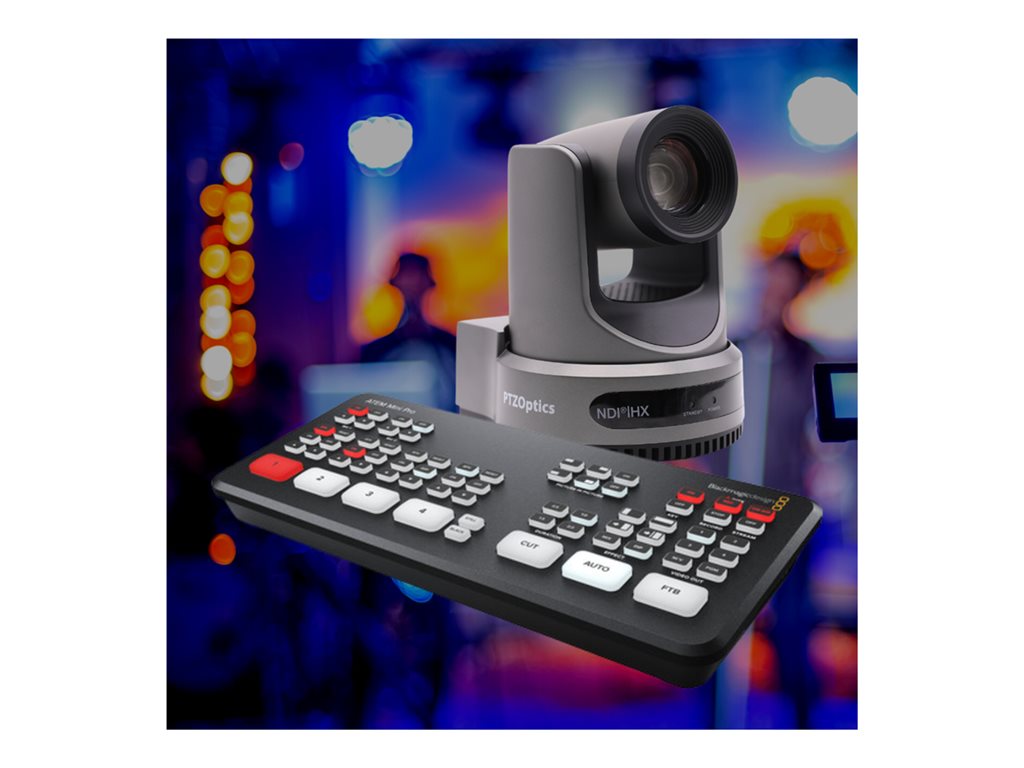 PTZOptics Move 4K - Network broadcast camera - PTZ - indoor - color - 8.42 MP - 3840 x 2160 - motorized - audio - HDMI, 3G-SDI, PT30X-4K-GY-G3-SS