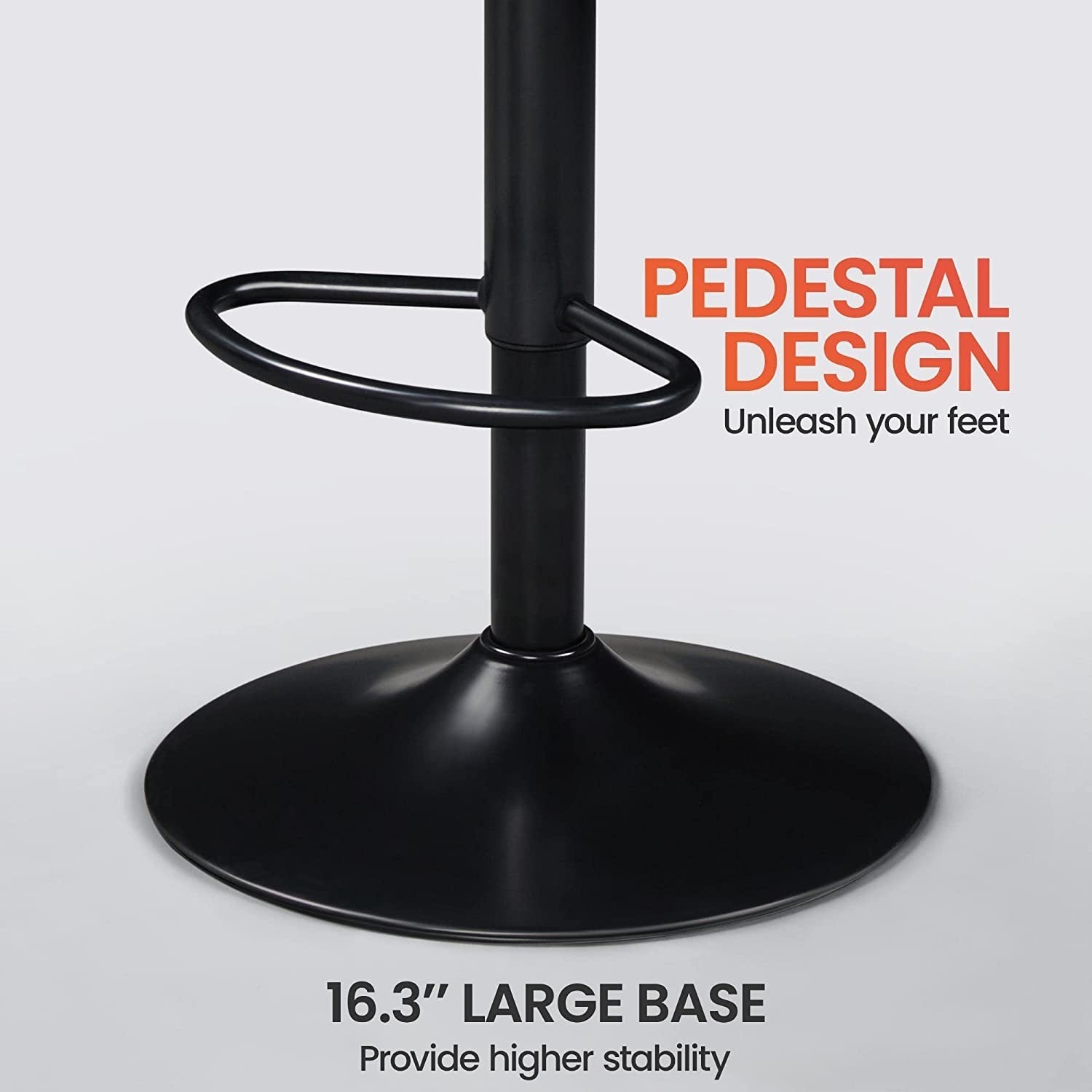 PU Leather Bar Stools Set Of 4 With Sturdy Metal Frame