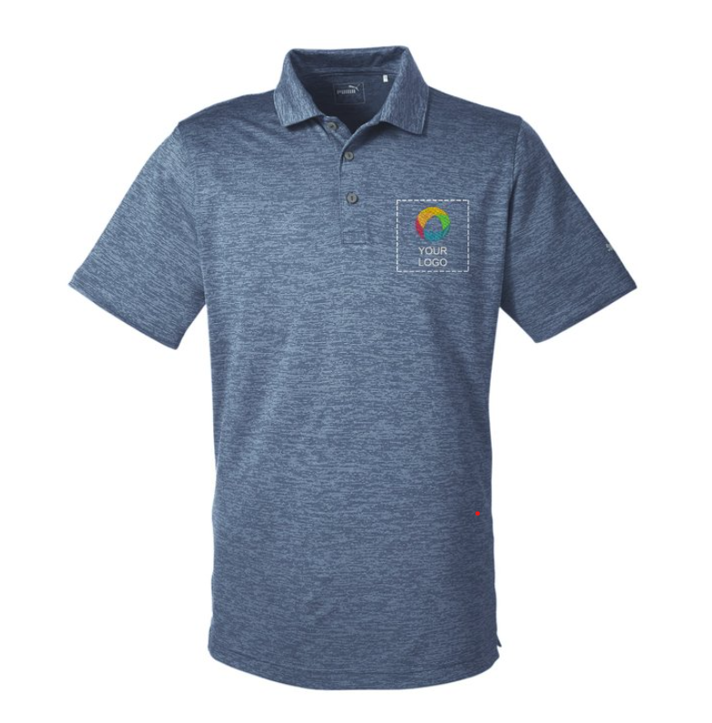 PUMA® Golf Icon Heather Polo Shirt – Effortless Style, Premium Performance