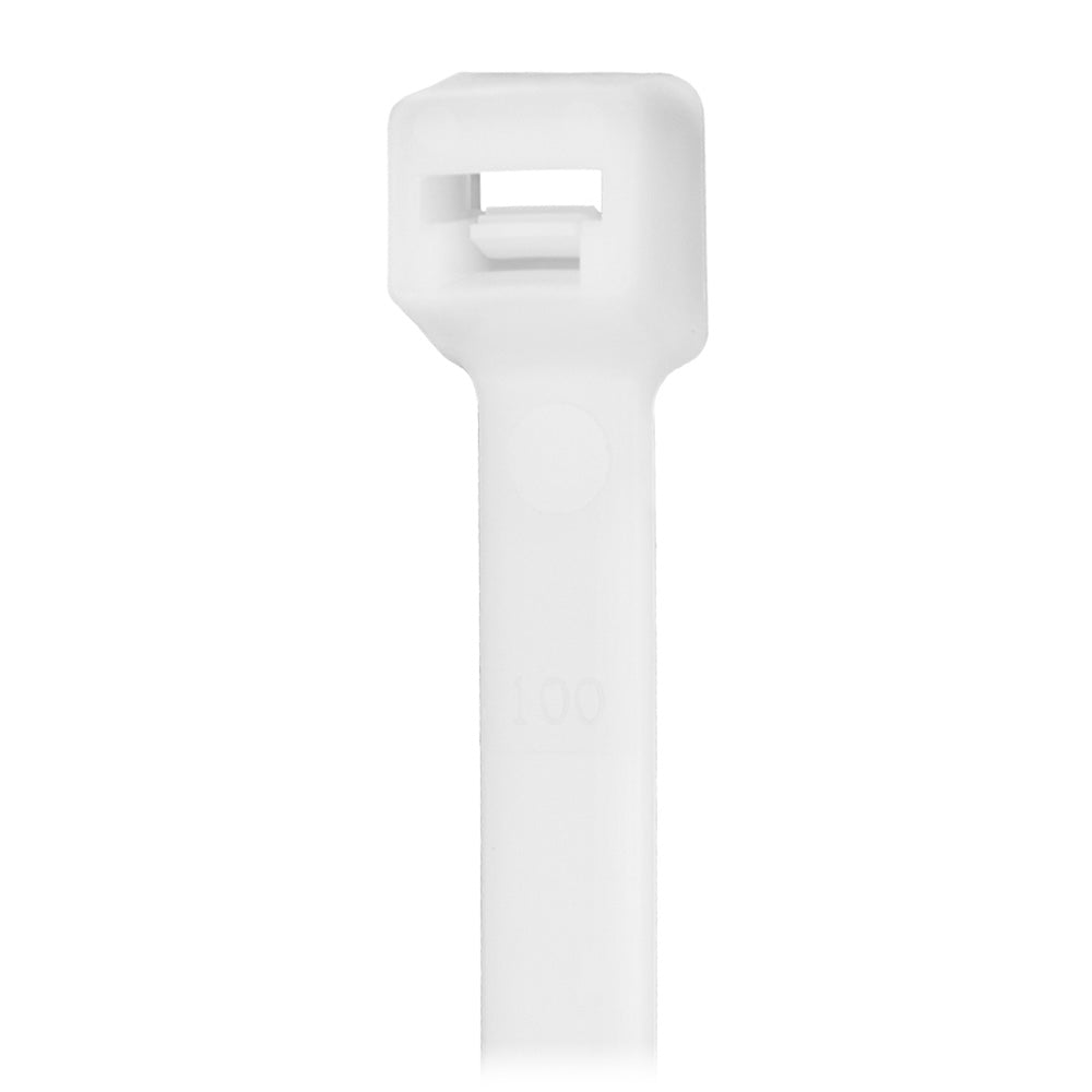 Pacer 6" Cable Tie - Natural Color - 30-40lb Tensile Strength - 1.5" Bundle Diameter - 100